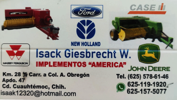 Implementos América | 625 119 1920